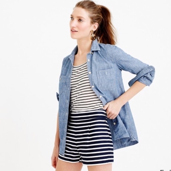 J crew striped shorts Clearance